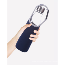 650ml Food Grade Glass Water Bottle Sport with Sleeve